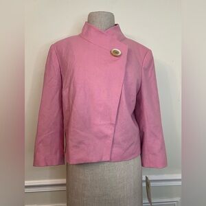 Lilly Pulitzer Pink Cropped Button Pearla Jacket